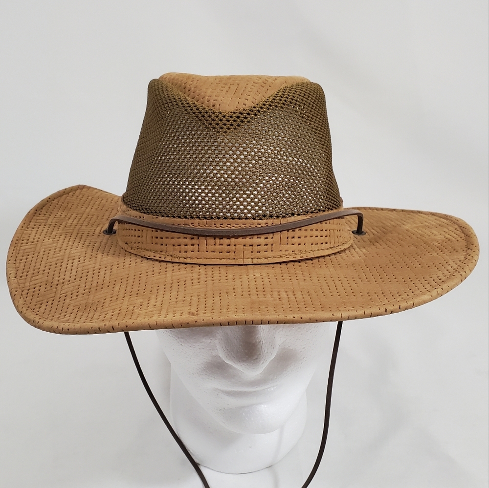 Henschel Hat Company Leather Wrangler Outdoor Explorer Hat Mens Medium Safari